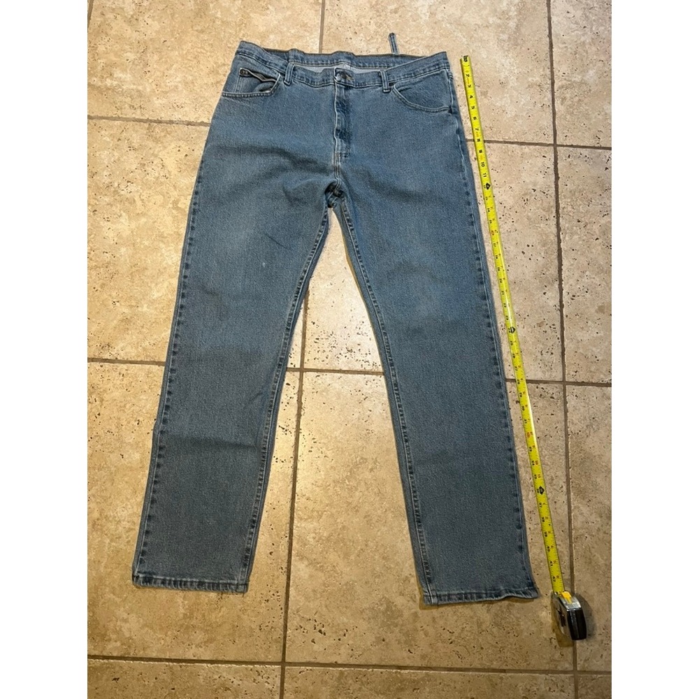 Wrangler Premium Quality Mens Straight Leg Jeans Blue 38x32 Medium Wash